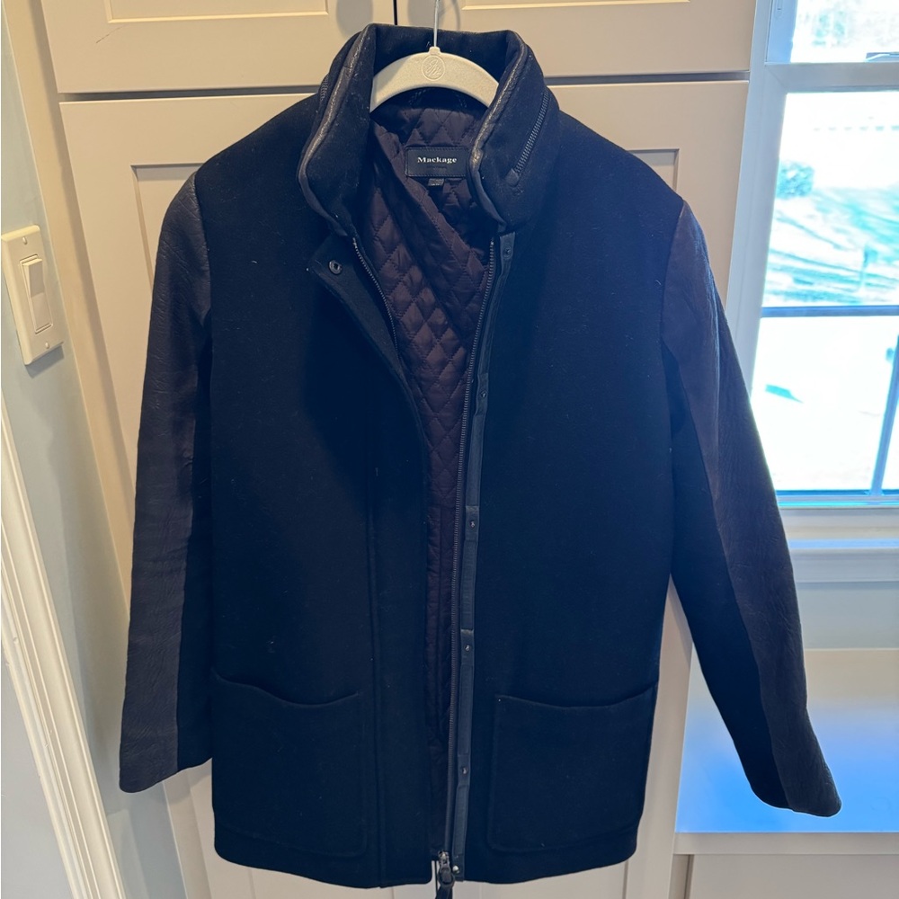 MACKAGE Wool & Leather Winter Coat/Jacket -  XS